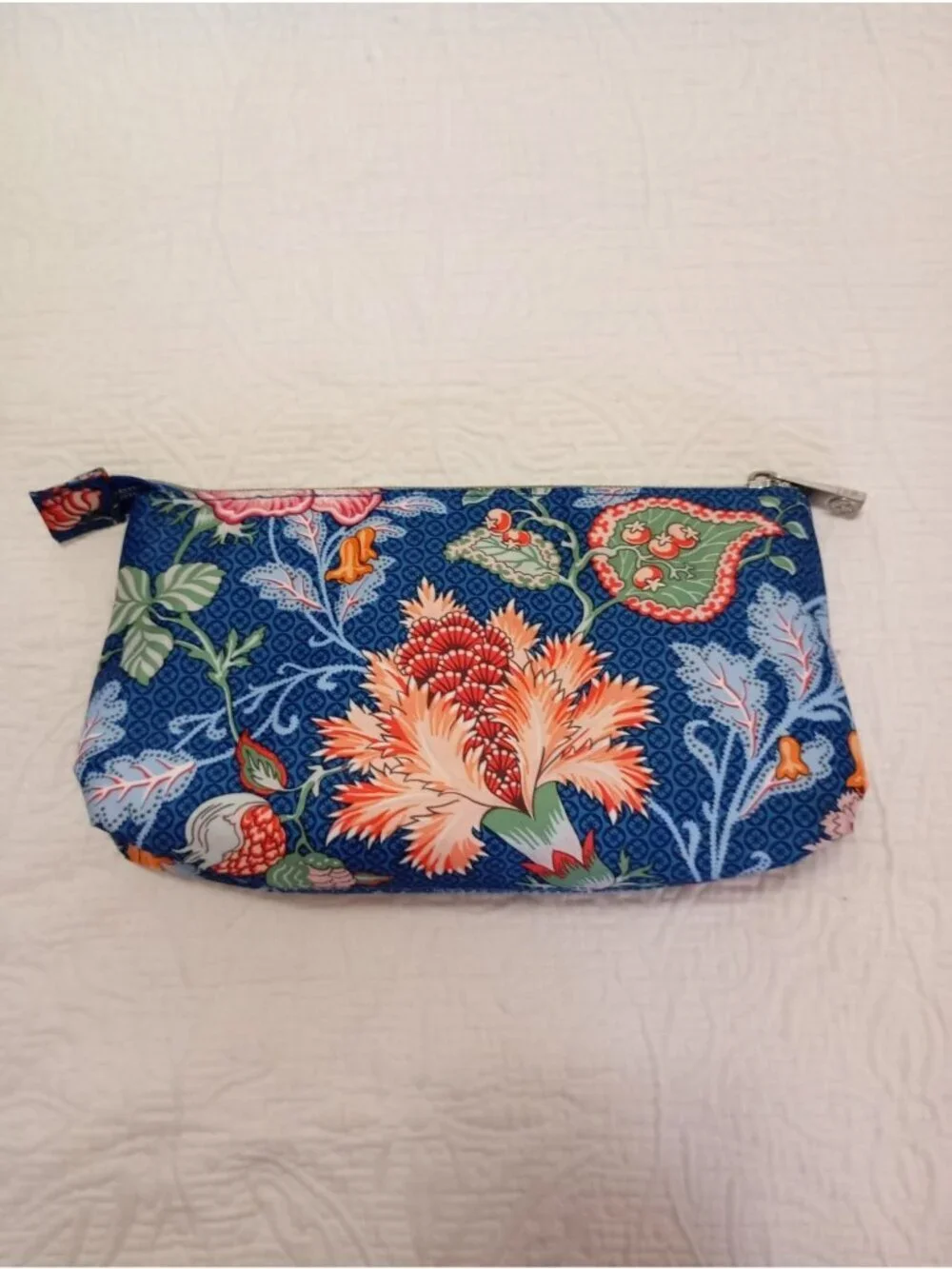Lilio Amsterdam Floral Cosmetic Bag With Zippered Compartments  Tulip Pattern